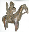 statue cavalier bronze laiton tchad