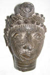 Statue tete de reine africaine en bronze du Benin